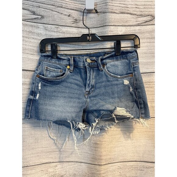 Blank NYC The Astor Distressed Denim Shorts Size 25 - Picture 1 of 3